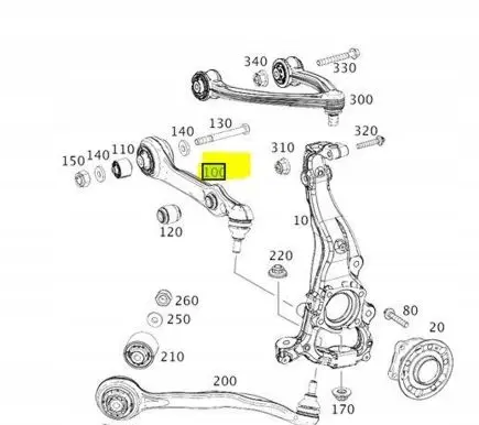 Mercedes-Benz S AMG W222 Front control arm A2223307101