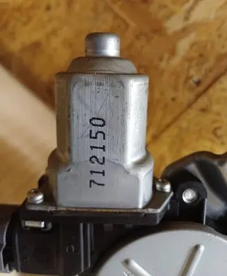 Front door window regulator with motor