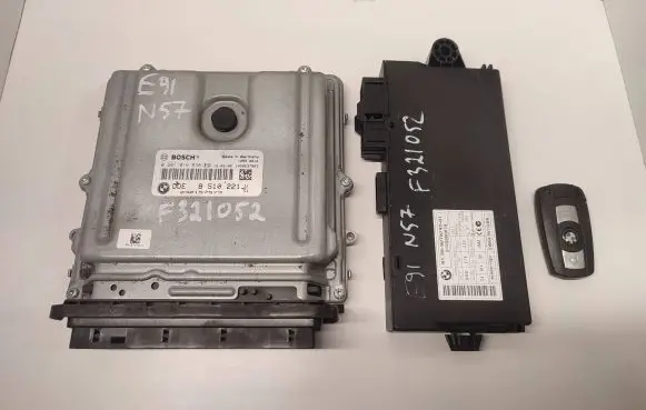 BMW 3 E90 E91 Engine ECU kit and lock set 13618510221 13618506444 13618507136