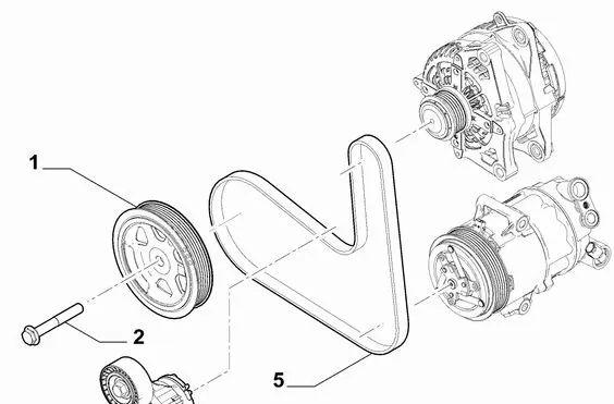 Fiat 500X Fuel pump gear (pulley) 46349389