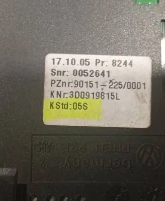 Volkswagen Phaeton Interior fan control switch 3D1858335