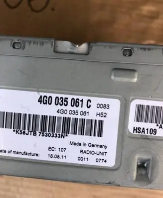 Audi A6 S6 C7 4G Radio/CD/DVD/GPS head unit 4G0035061C 4G0035061