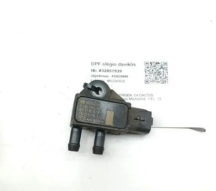 Citroen C4 Cactus Exhaust gas pressure sensor 9677816180 0281006300