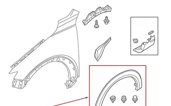 Mazda CX-3 Front arch trim D10E51W31