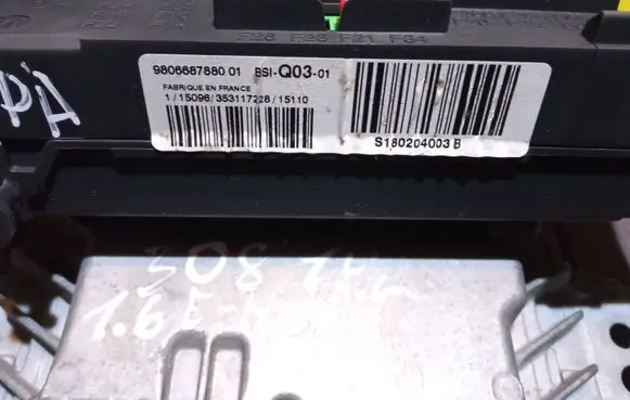 Peugeot 308 Engine ECU kit and lock set 9811651980 S180123009B