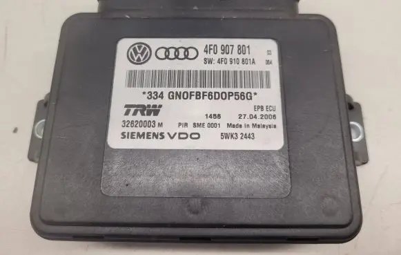 Audi A6 S6 C6 4F Hand brake control module 4F0907801 5WK32443 32620003M
