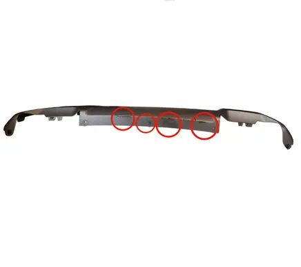 Citroen C3 Aircross Front bumper splitter molding 39187851 095472