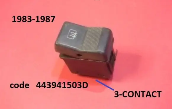 Windscreen/window heater switch