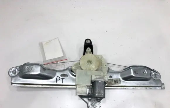 Rear door window regulator with motor