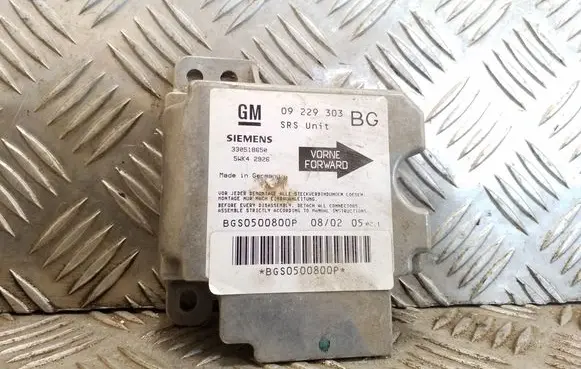 Opel Zafira A Airbag control unit/module 09229303