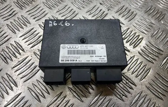 Audi A6 S6 C6 4F Tow bar trailer control unit/module 4F0907383