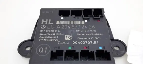 Mercedes-Benz C W204 Door control unit/module A2048702426