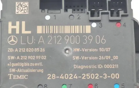 Mercedes-Benz C W204 Door control unit/module A2128208526 A2129003906 A2129029902