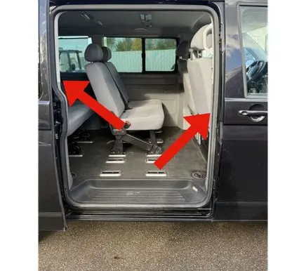 Volkswagen Transporter - Caravelle T5 Sliding door rubber seal 