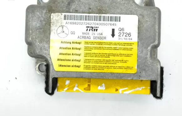 Mercedes-Benz A W169 Airbag control unit/module A1698202726