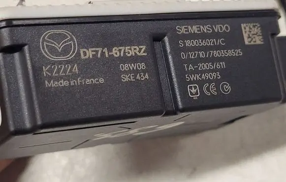 Mazda 6 Keyless (KESSY) go control unit/module DF71675RZ K2224 5WK49093