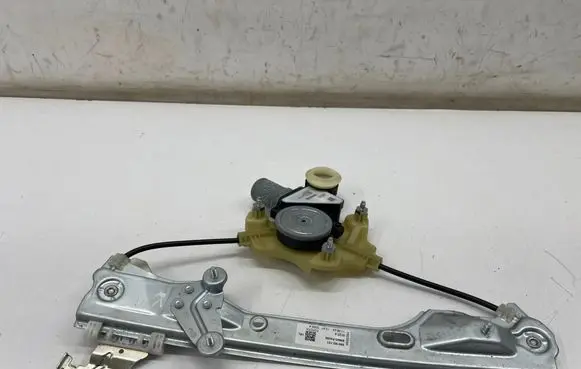 Rear door window regulator with motor