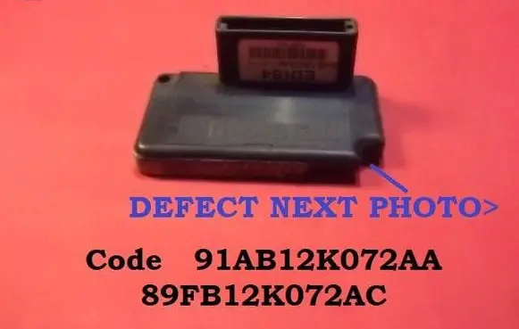 Ford Escort Ignition amplifier control unit 91AB12K072AA 89FB12K072AC