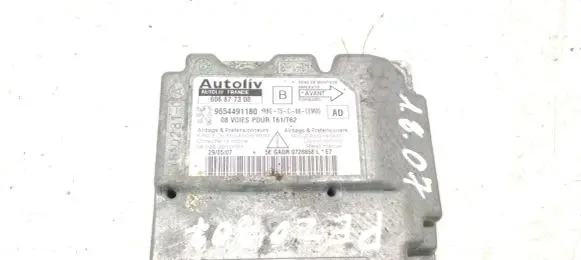 Peugeot 307 Airbag control unit/module 606877300 9654491180