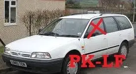 Nissan Primera Front door window glass four-door 43R0000 PK120EF5R23