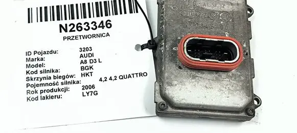 Audi A8 S8 D3 4E Headlight ballast module Xenon 5DF00870410 4F0941329B