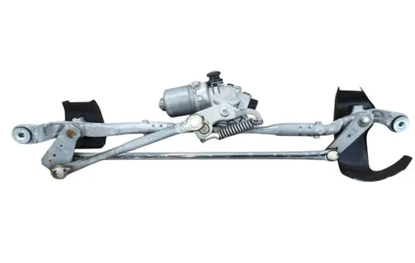 Front wiper linkage and motor