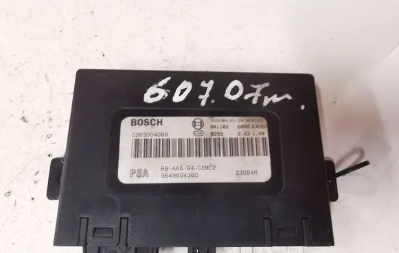 Peugeot 607 Parking PDC control unit/module 9649604380 0263004089 6002JC0355