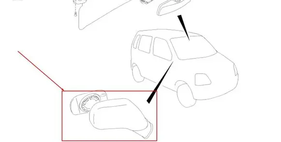 Suzuki Wagon R+ Front door electric wing mirror 8470183E305PK