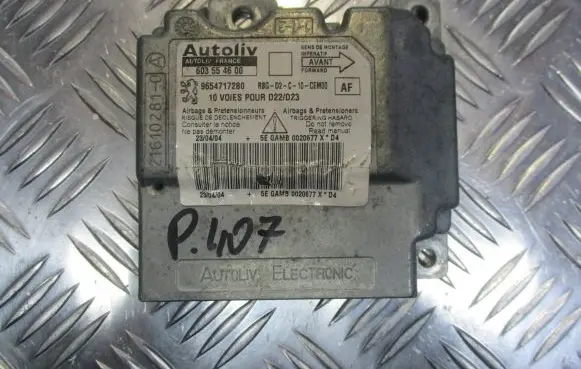 Peugeot 407 Airbag control unit/module 9654717280