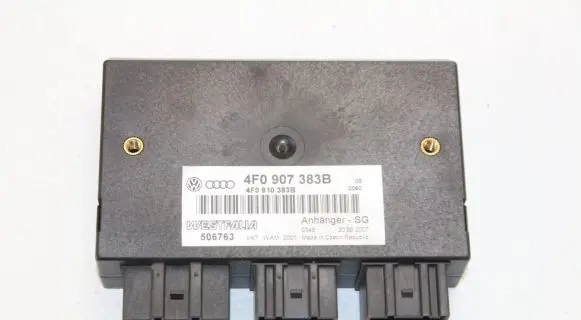 Audi A6 S6 C6 4F Tow bar trailer control unit/module 4F0907383B