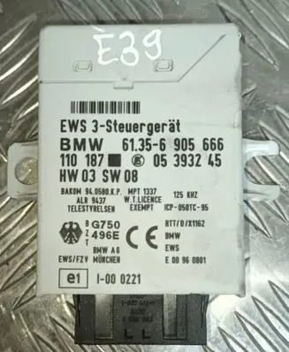 BMW 5 E39 Immobilizer control unit/module 61356905666 05393245