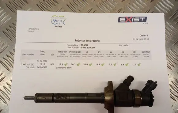 Peugeot 3008 I Fuel injector 0445110297
