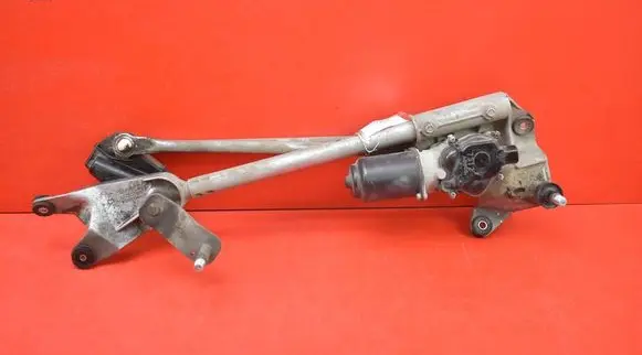 Front wiper linkage and motor