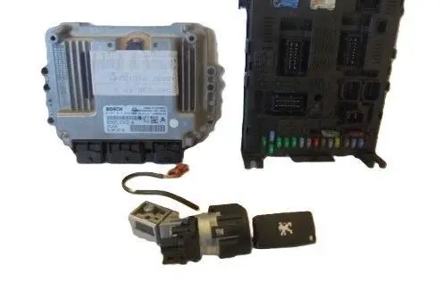 Peugeot 308 Engine ECU kit and lock set 9664843780