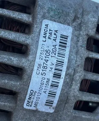 Fiat 500 Generator/alternator 51874105 MS1012101670 3758275171