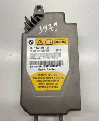 BMW 5 GT F07 Airbag control unit/module 9224275 65779224275
