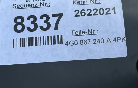Audi A6 S6 C7 4G (B) pillar trim (bottom) 4G0867240A 2622021 571572