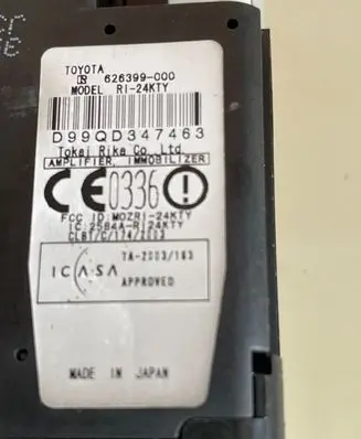 Toyota Corolla Verso AR10 Ignition lock 626399000