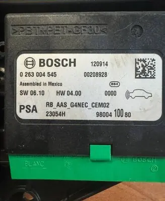 Peugeot 508 Parking PDC control unit/module 9800410080 00208928 0263004545