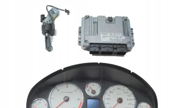Peugeot 407 Engine ECU kit and lock set 9664690380