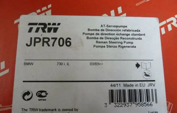 BMW 1 E81 E87 Power steering pump JPR706I
