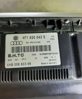 Audi A6 S6 C6 4F Climate control unit 4F1820043S 4F0910043