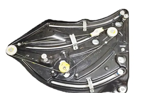 Rear door window regulator with motor