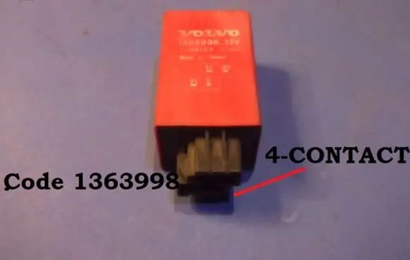 Volvo 740 Seat heating relay 1363998