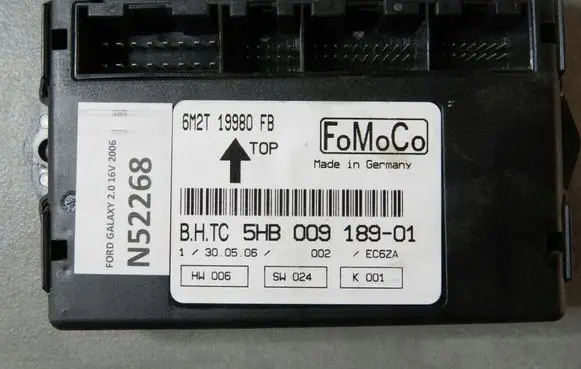 Ford Galaxy Air conditioning/heating control unit 6M2T19980FB