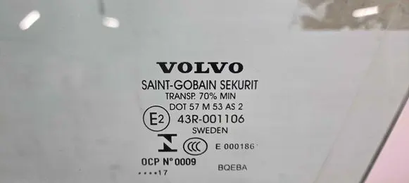Volvo S90, V90 Front door window glass four-door 32244955 31371938 32368725