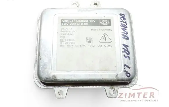 Skoda Octavia Mk2 (1Z) Headlight ballast module Xenon 5DV00961000 5DV009610