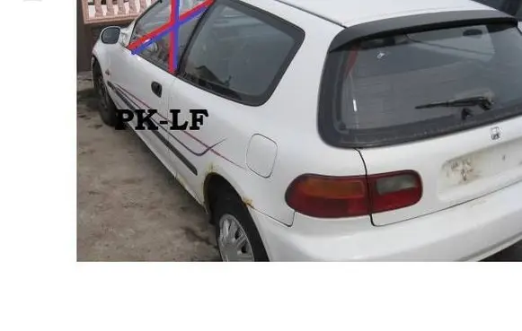 Honda Civic Front door window/glass (coupe) 73300SR0A00