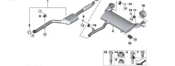 BMW X4 G02 Muffler ending 9894676 2012053