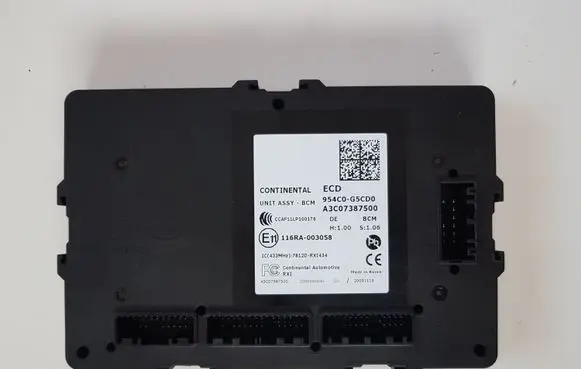KIA Niro SAM control unit 954C0G5CD0 116RA003058 A3C07387500